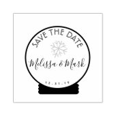 Weihnachtsschneeflocke Save the Date Gummistempel (Prägung)