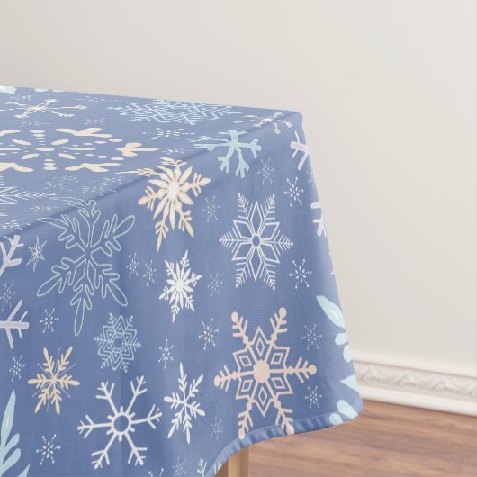Weihnachtsschneeflocke-skandinavisches Winter-Blau Tischdecke (Beispiel)