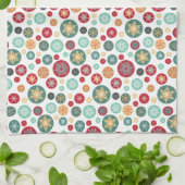 Weihnachtsschneeflocke-Tupfen-elegantes Muster Geschirrtuch (Gefaltet)