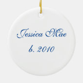 Weihnachtsschneeflocke u. Ball-Verzierung addieren Keramikornament (Hinten)