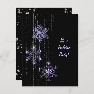 Weihnachtsschneeflocke und Diamant-Party Einladung