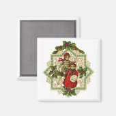 Weihnachtsschneeflocke Vintag Magnet (Vorderseite/Rückseite)