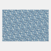 Weihnachtsschneeflocke Wiederholungsname Personali Geschenkpapier Set (Vorderseite 2)