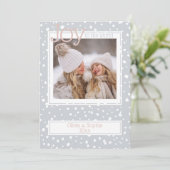 Weihnachtsschneeflocke Zwieback Grau Foto Rahmen (Stehend Vorderseite)