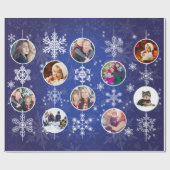 Weihnachtsschneeflocken 10 Lieblingsfamilien-Fotos Geschenkpapier (Flach)