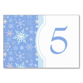 Weihnachtsschneeflocken Abendessen Party Tischnumm Tischnummer (Vorderseite)
