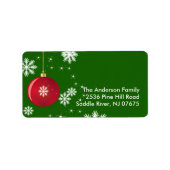 Weihnachtsschneeflocken - Adressetikett (Vorne)