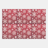 Weihnachtsschneeflocken Aquamarin Rot Lila Decoupa Geschenkpapier Set (Vorderseite 3)