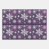 Weihnachtsschneeflocken Aquamarin Rot Lila Decoupa Geschenkpapier Set (Vorderseite 2)