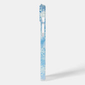 Weihnachtsschneeflocken auf blauem Hintergrund Case-Mate iPhone Hülle (Rückseite / Links)