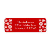 Weihnachtsschneeflocken auf der Roten Rücksendeadr (Vorne)