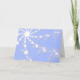 Weihnachtsschneeflocken auf Frosty Blue Christmas  Feiertagskarte