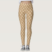 Weihnachtsschneeflocken auf Gold Leggings (Vorderseite)