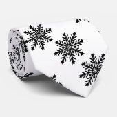 Weihnachtsschneeflocken auf weiß krawatte (Gerollt)