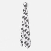 Weihnachtsschneeflocken auf weiß krawatte (Rückseite)