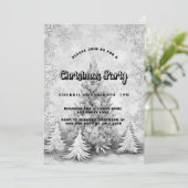 Weihnachtsschneeflocken aus weißem Party Einladung (Stehend Vorderseite)