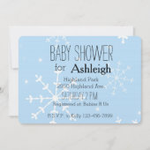 Weihnachtsschneeflocken Babydusche Einladung (Vorderseite)