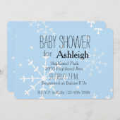 Weihnachtsschneeflocken Babydusche Einladung (Vorne/Hinten)