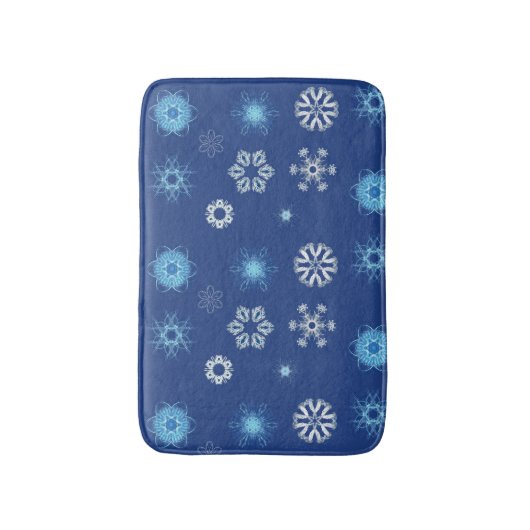 Weihnachtsschneeflocken Badematte (Vorderseite Vertikal)