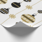 Weihnachtsschneeflocken Baubles Weihnachtsgeschenk Geschenkpapier (Ecke)