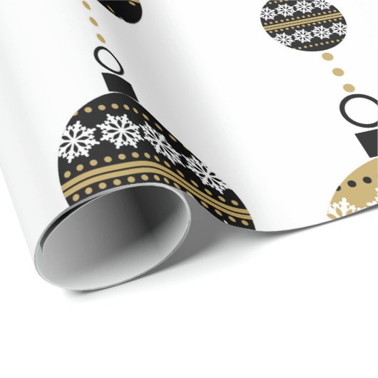 Weihnachtsschneeflocken Baubles Weihnachtsgeschenk Geschenkpapier (Rolleneckpunkt)