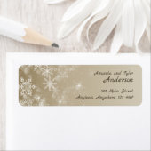 Weihnachtsschneeflocken Beige Rücksendeadresse (Insitu)