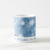 Weihnachtsschneeflocken Blau Kaffeetasse (Mittel)