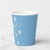 Weihnachtsschneeflocken blau pappbecher (Links)