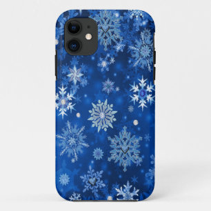 Weihnachtsschneeflocken Blau und Silber Case-Mate iPhone Hülle