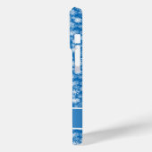 Weihnachtsschneeflocken Blauer weiße Name Personal Case-Mate iPhone Hülle (Rückseite / Links)