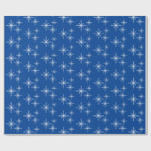 Weihnachtsschneeflocken Blaues Packpapier (Flach)