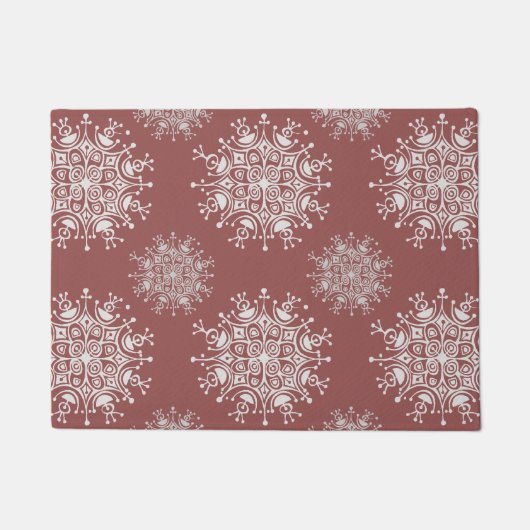 Weihnachtsschneeflocken, Blizzard-Muster Fußmatte (Vorderseite)