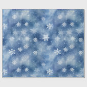 Weihnachtsschneeflocken Blue Sky Geschenkpapier (Flach)
