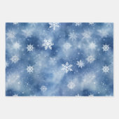 Weihnachtsschneeflocken Blue Sky Geschenkpapier Set (Vorderseite 2)