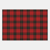 Weihnachtsschneeflocken Bright Stars Red Tartan Ka Geschenkpapier Set (Vorderseite 3)