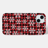 Weihnachtsschneeflocken Buffalo Kariertes Muster Case-Mate iPhone Hülle (Rückseite (Horizontal))