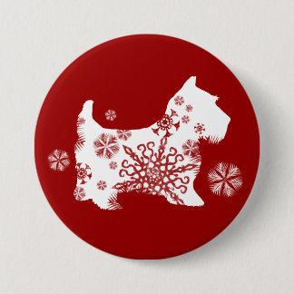 Weihnachtsschneeflocken Button