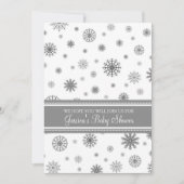Weihnachtsschneeflocken Custom Baby Dusche Einladung (Vorderseite)