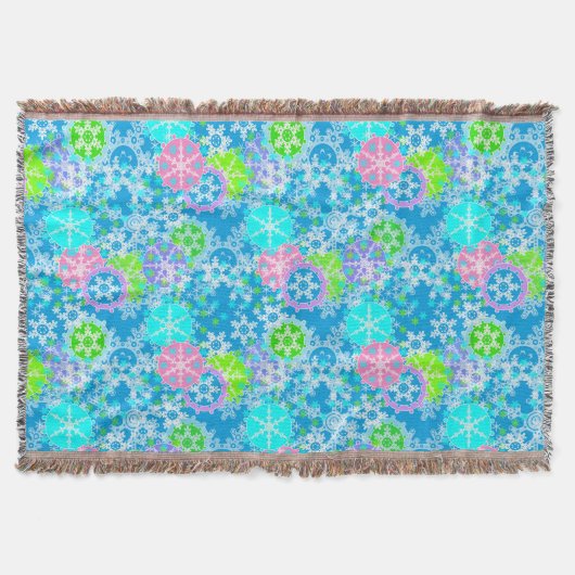 Weihnachtsschneeflocken Decke (Vorderseite)