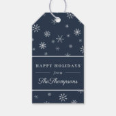 Weihnachtsschneeflocken der klassischen Marine - H Geschenkanhänger (Vorderseite)