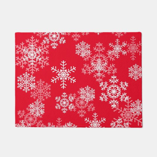 Weihnachtsschneeflocken Doormat Fußmatte (Vorderseite)