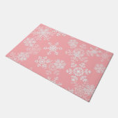 Weihnachtsschneeflocken Doormat Fußmatte (Schrägansicht)