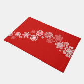 Weihnachtsschneeflocken Doormat Fußmatte (Schrägansicht)