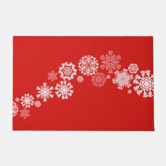 Weihnachtsschneeflocken Doormat Fußmatte (Vorderseite)