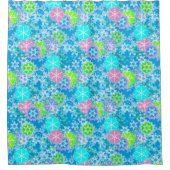 Weihnachtsschneeflocken Duschvorhang (Vorderseite)