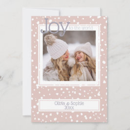 Weihnachtsschneeflocken Dusty Rose Foto Rahmen