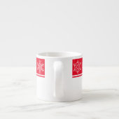 Weihnachtsschneeflocken Espresso Tasse (Rückseite)