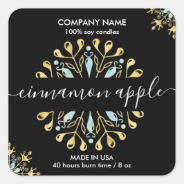 Weihnachtsschneeflocken-Etikett Quadratischer Aufkleber