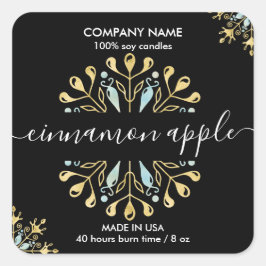 Weihnachtsschneeflocken-Etikett Quadratischer Aufkleber