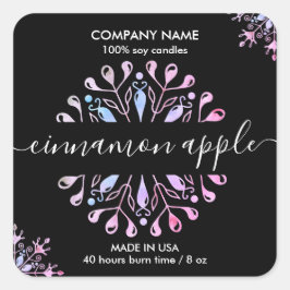 Weihnachtsschneeflocken-Etikett Quadratischer Aufkleber